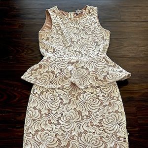 Another Story white lace peplum dress